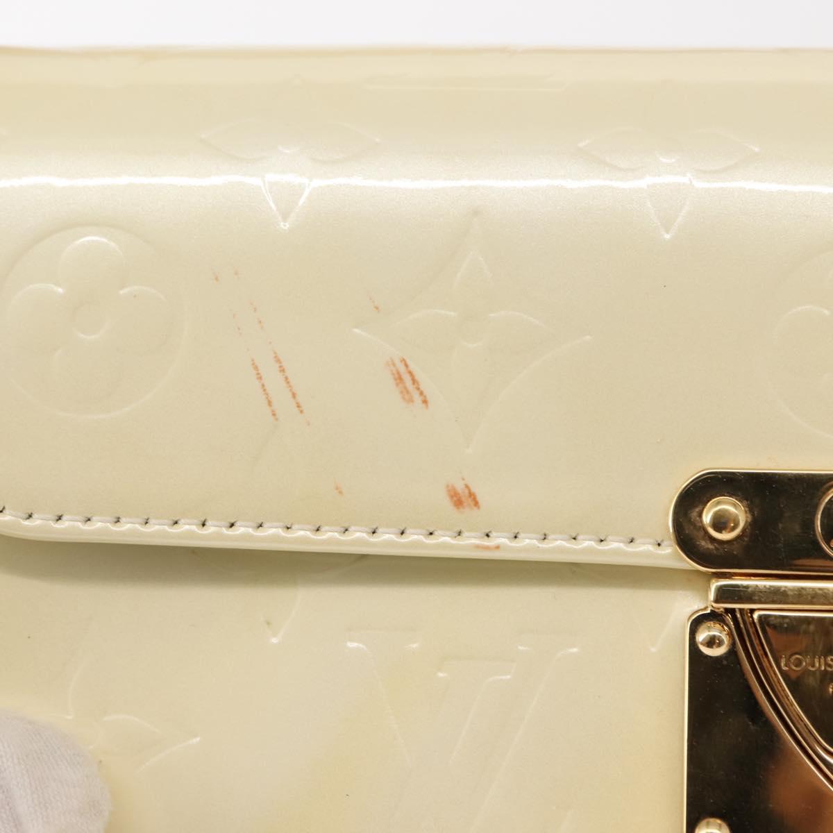 LOUIS VUITTON Monogram Vernis Malibu Street Bag Perle M91507 LV Auth 148134