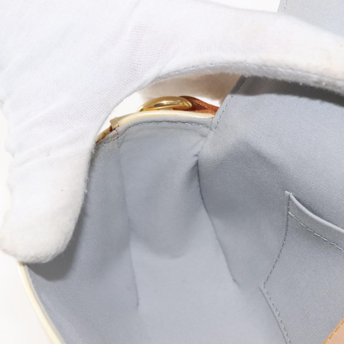 LOUIS VUITTON Monogram Vernis Malibu Street Bag Perle M91507 LV Auth 148134