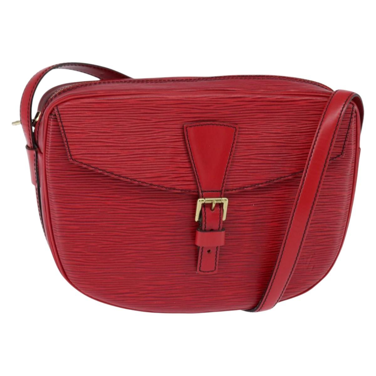 LOUIS VUITTON Epi Jeune Fille MM Shoulder Bag Red M52157 LV Auth 148136