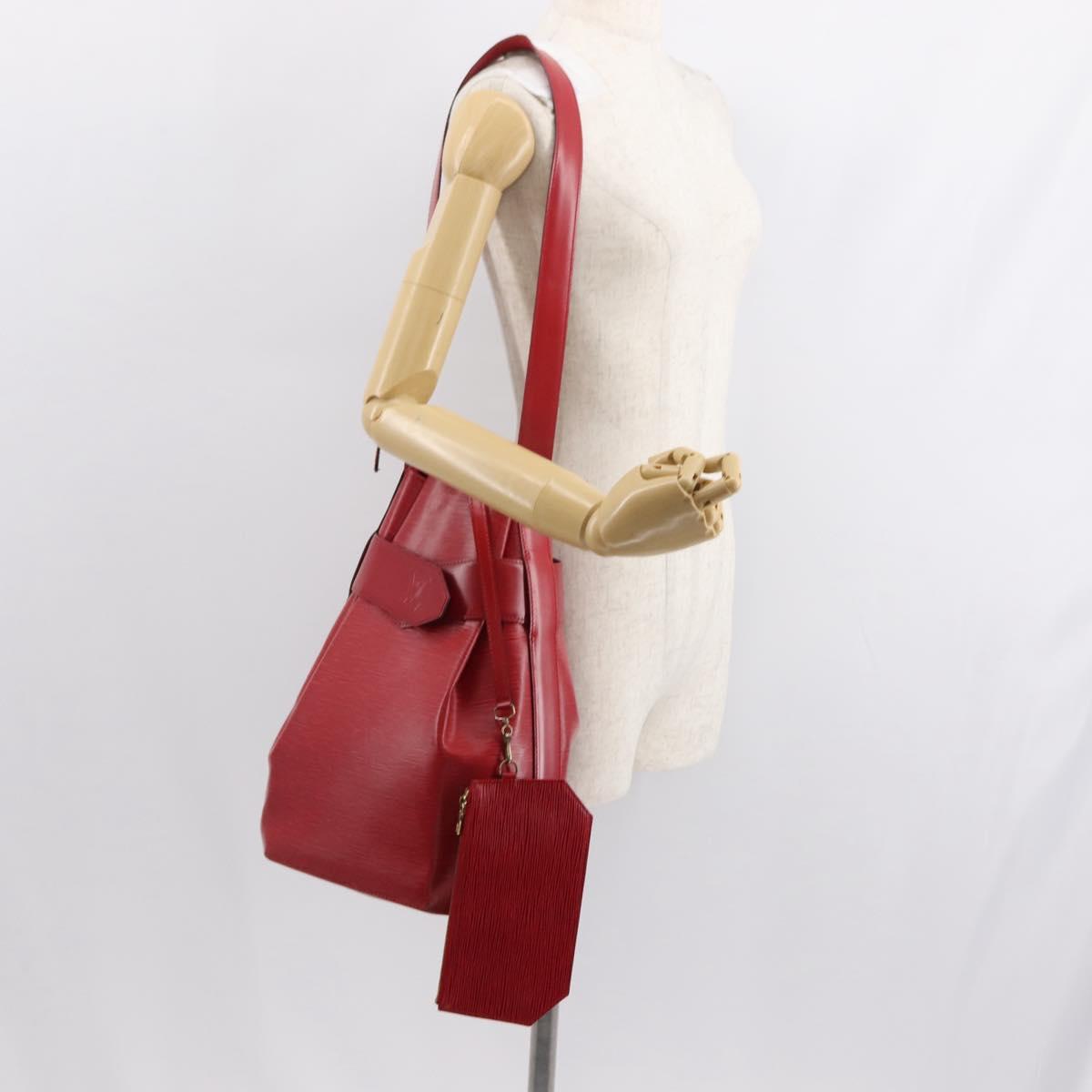 LOUIS VUITTON Epi Sac Depaule GM Shoulder Bag Red M80197 LV Auth 148137