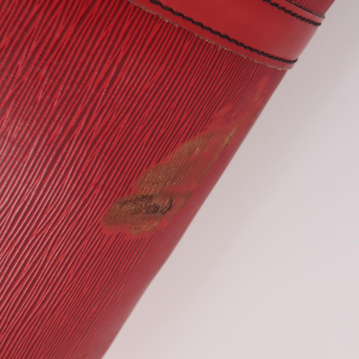 LOUIS VUITTON Epi Keepall 60 Boston Bag Red M42947 LV Auth 148138
