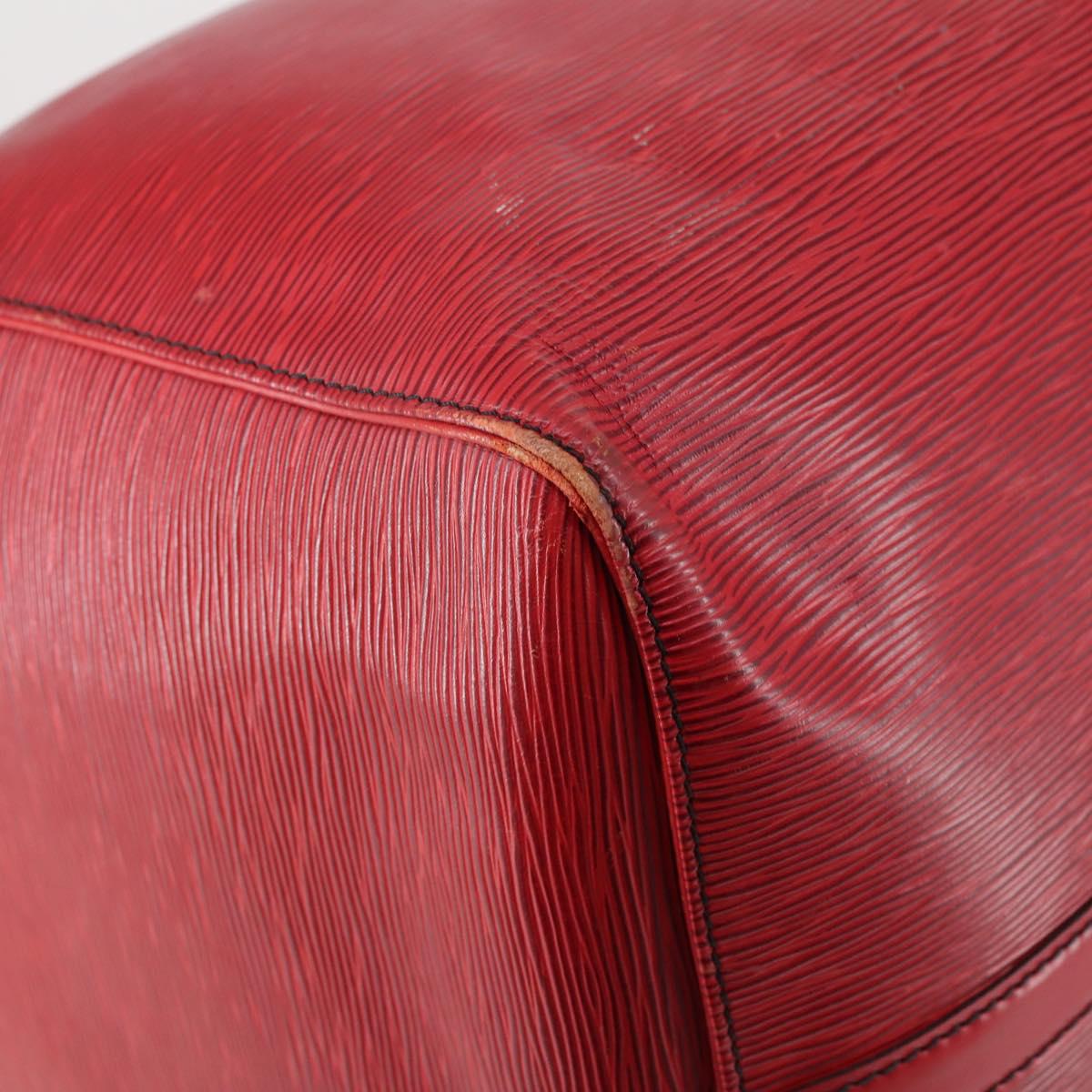 LOUIS VUITTON Epi Keepall 60 Boston Bag Red M42947 LV Auth 148138