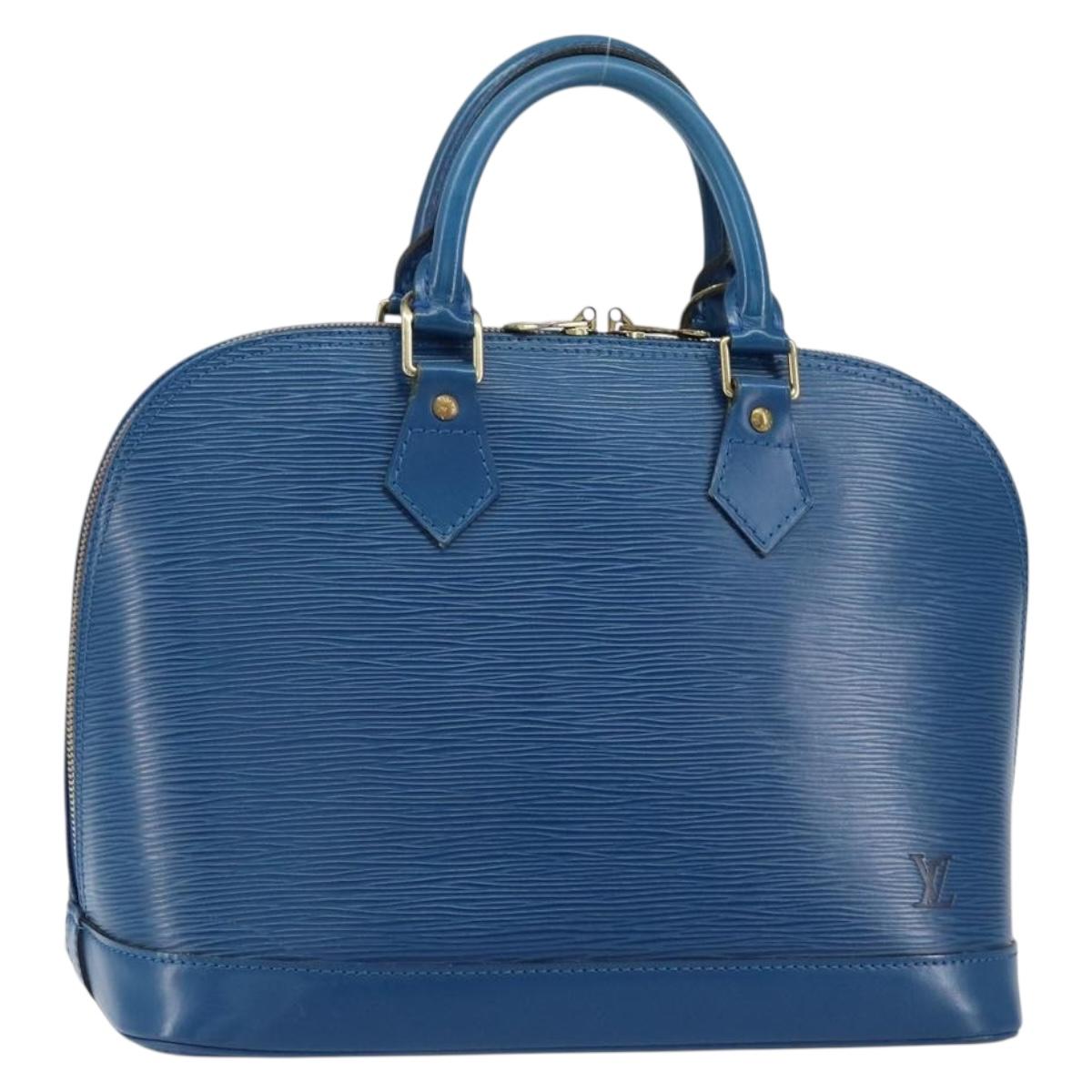 LOUIS VUITTON Epi Alma Hand Bag Toledo Blue M52145 LV Auth 148139