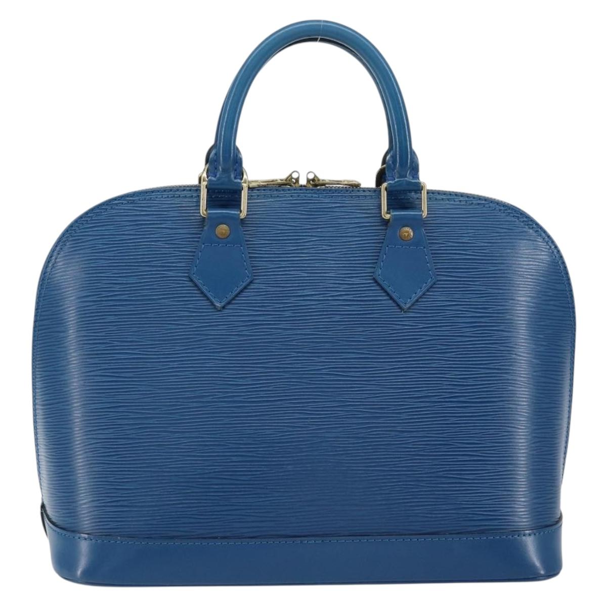 LOUIS VUITTON Epi Alma Hand Bag Toledo Blue M52145 LV Auth 148139