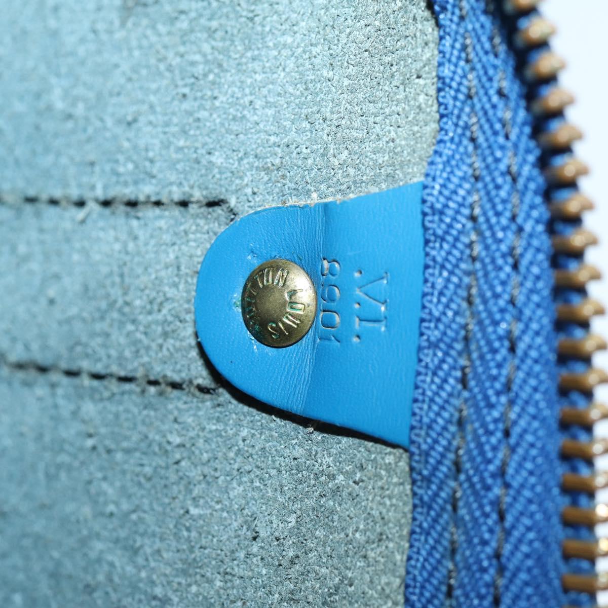 LOUIS VUITTON Epi Keepall 45 Boston Bag Blue M42975 LV Auth 148140