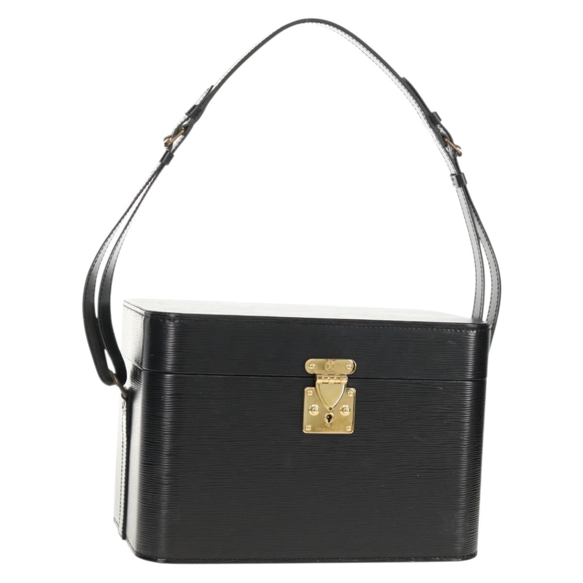 LOUIS VUITTON Vanity Epi Shoulder Bag Black LV Auth 148141