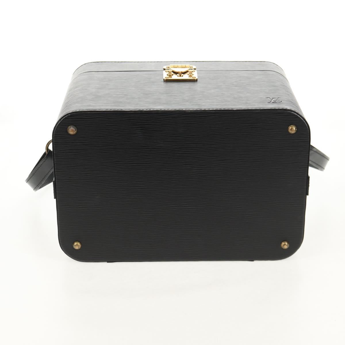 LOUIS VUITTON Vanity Epi Shoulder Bag Black LV Auth 148141