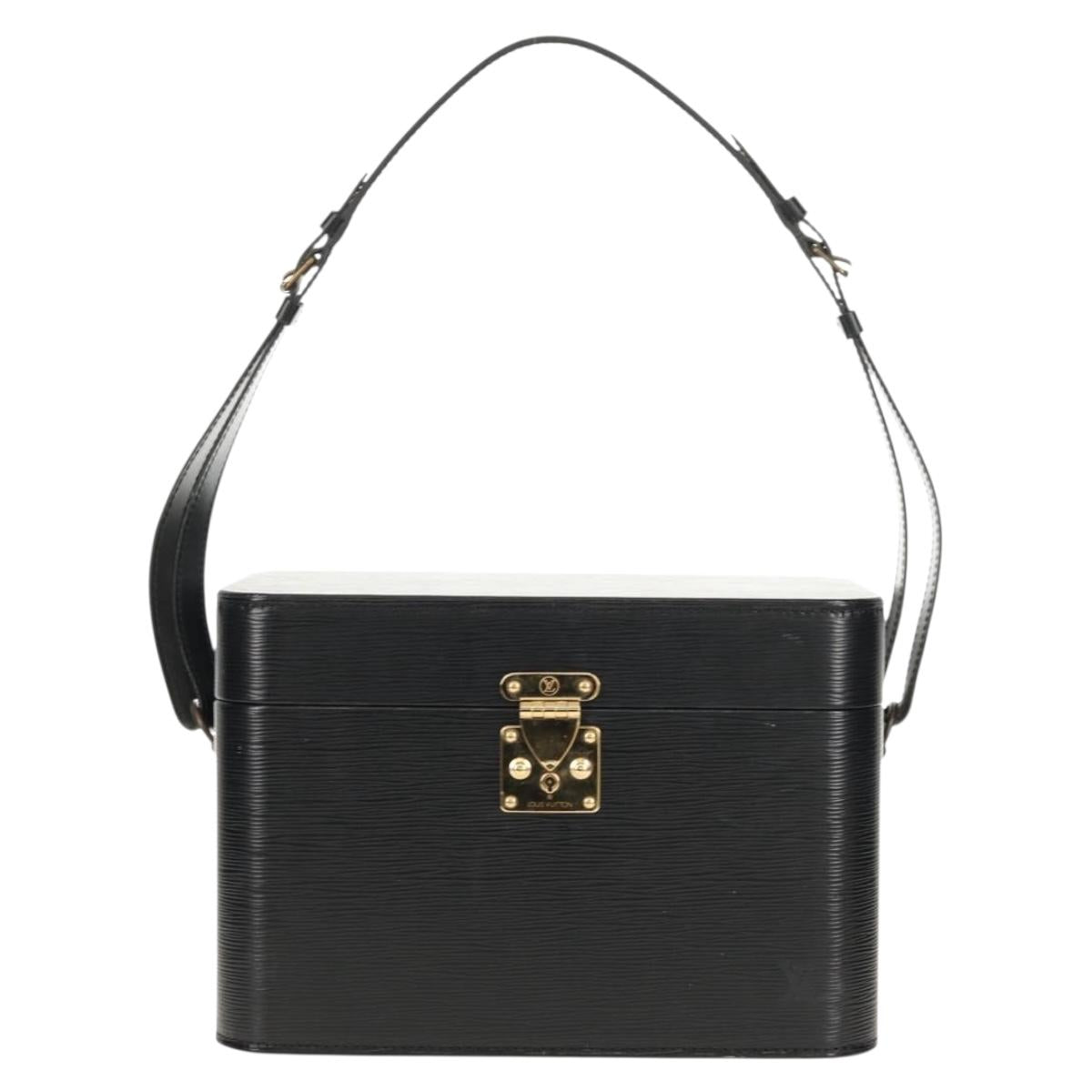LOUIS VUITTON Vanity Epi Shoulder Bag Black LV Auth 148141