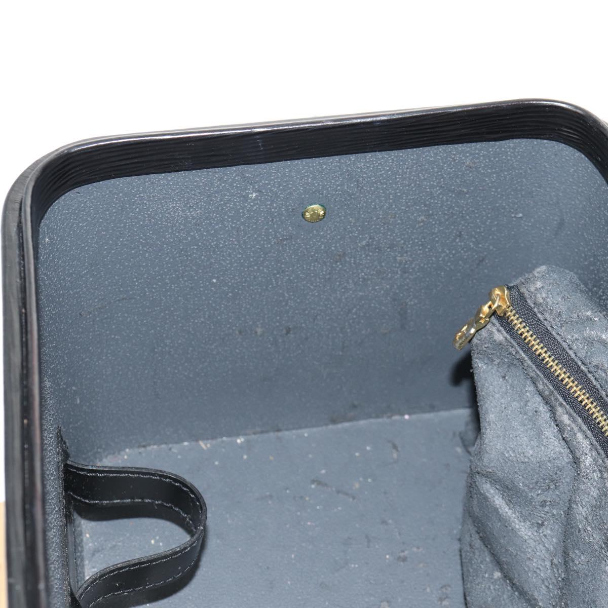 LOUIS VUITTON Vanity Epi Shoulder Bag Black LV Auth 148141A