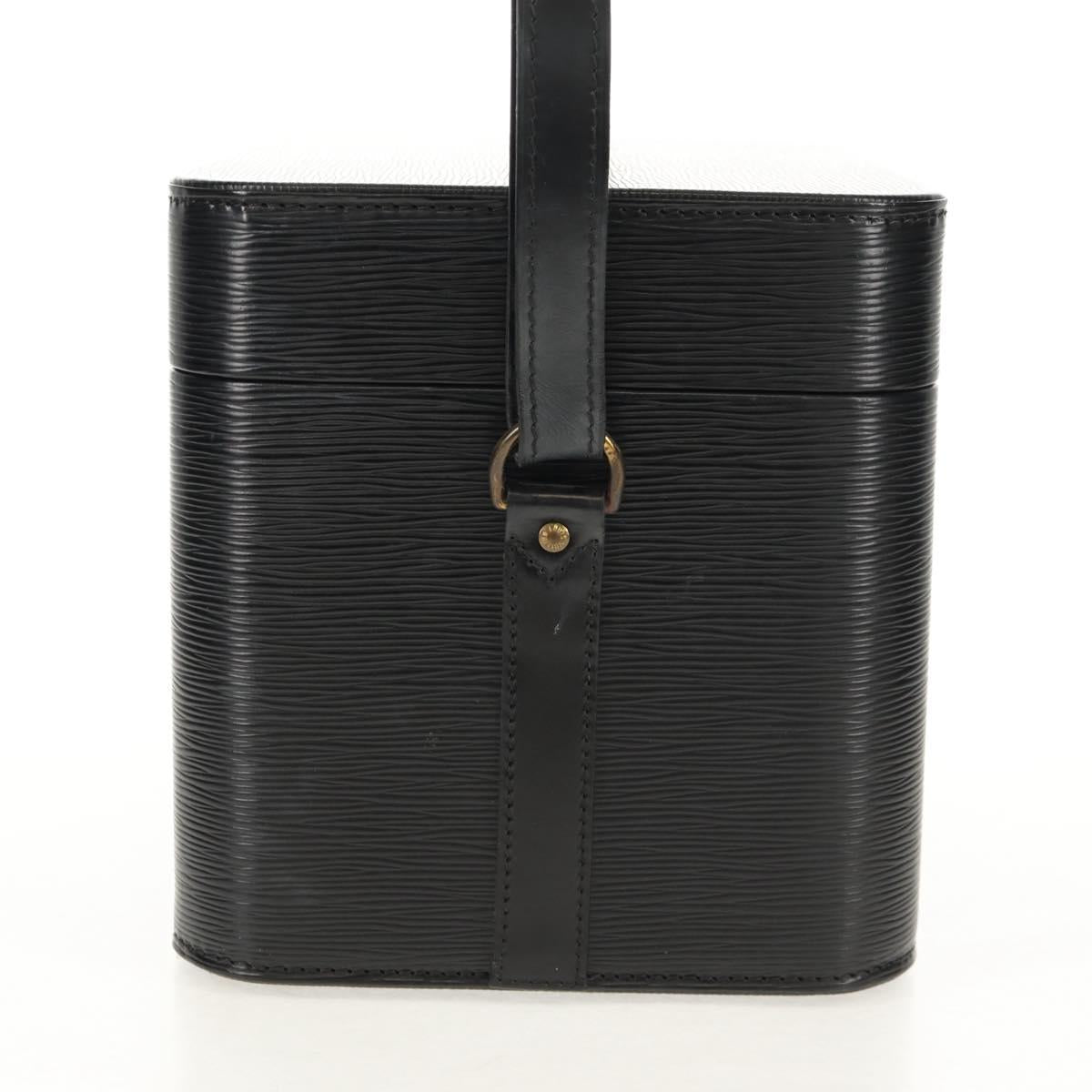 LOUIS VUITTON Vanity Epi Shoulder Bag Black LV Auth 148141