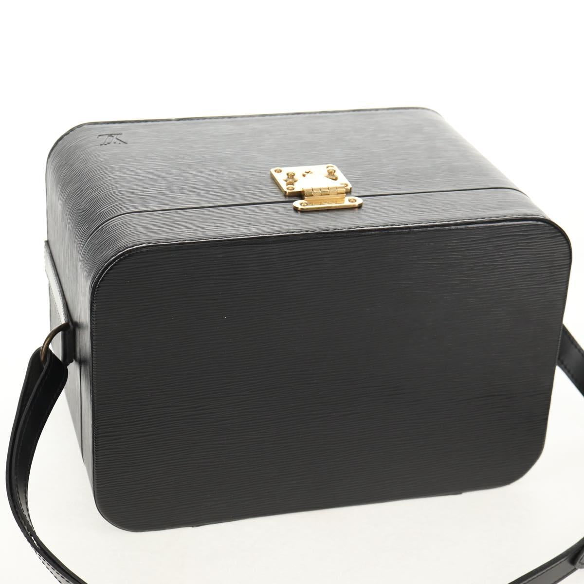 LOUIS VUITTON Vanity Epi Shoulder Bag Black LV Auth 148141