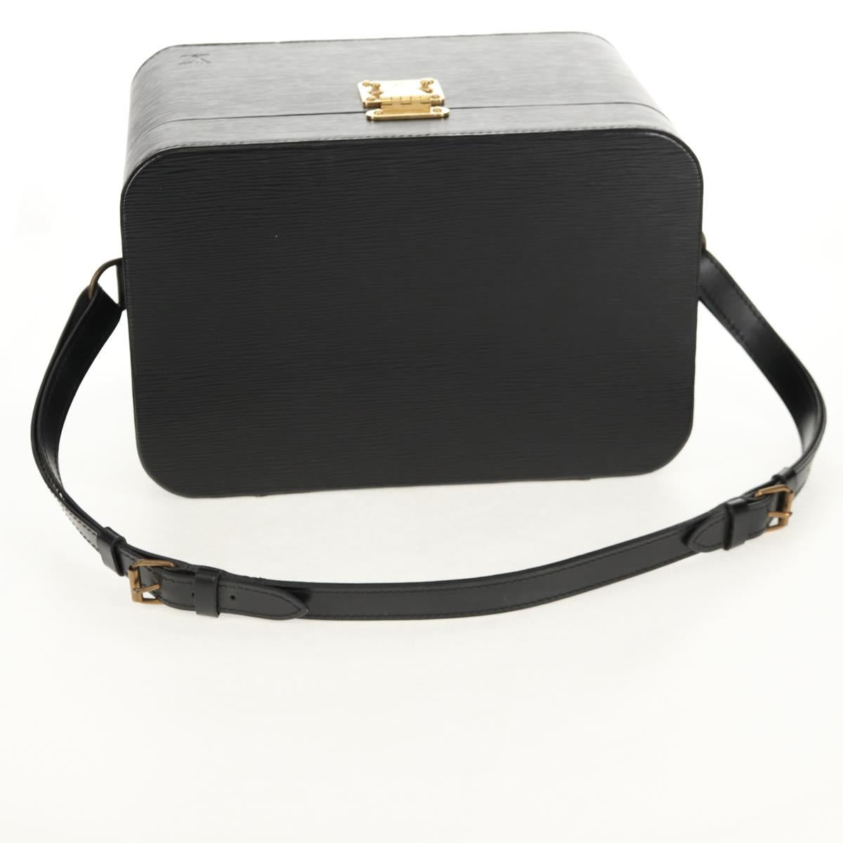 LOUIS VUITTON Vanity Epi Shoulder Bag Black LV Auth 148141