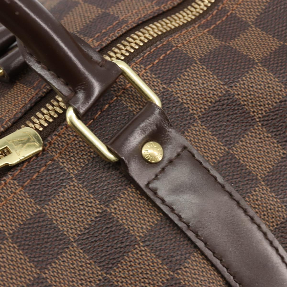 LOUIS VUITTON Damier Ebene Keepall 50 Boston Bag N41427 LV Auth 148143