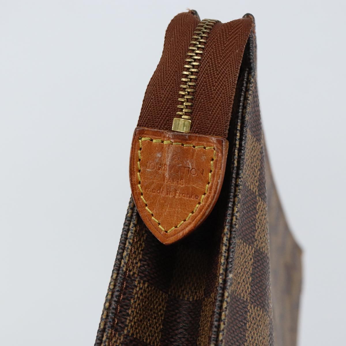 LOUIS VUITTON Damier Ebene Poche Toilette 26 Pouch N47543 LV Auth 148144