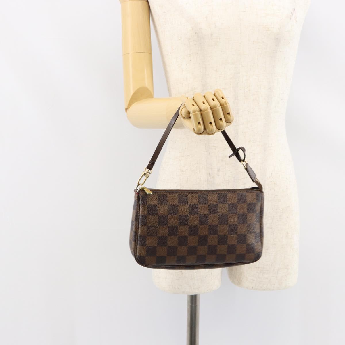 LOUIS VUITTON Damier Ebene Pochette Accessoires Pouch N41206 LV Auth 148145