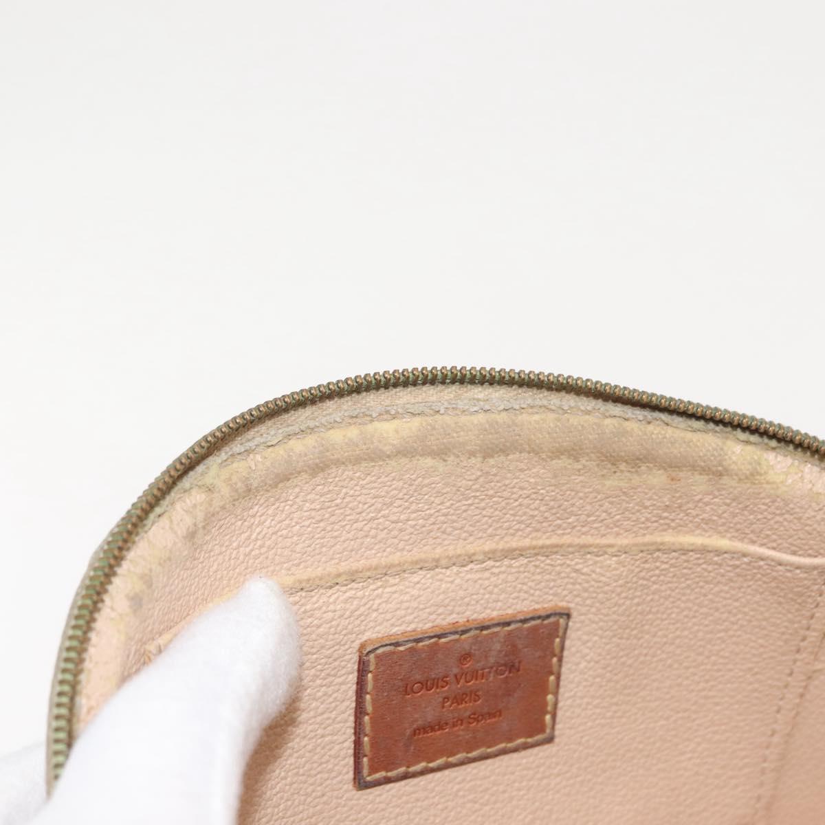 LOUIS VUITTON Damier Azur Pochette Cosmetic PM Pouch N60024 LV Auth 148147