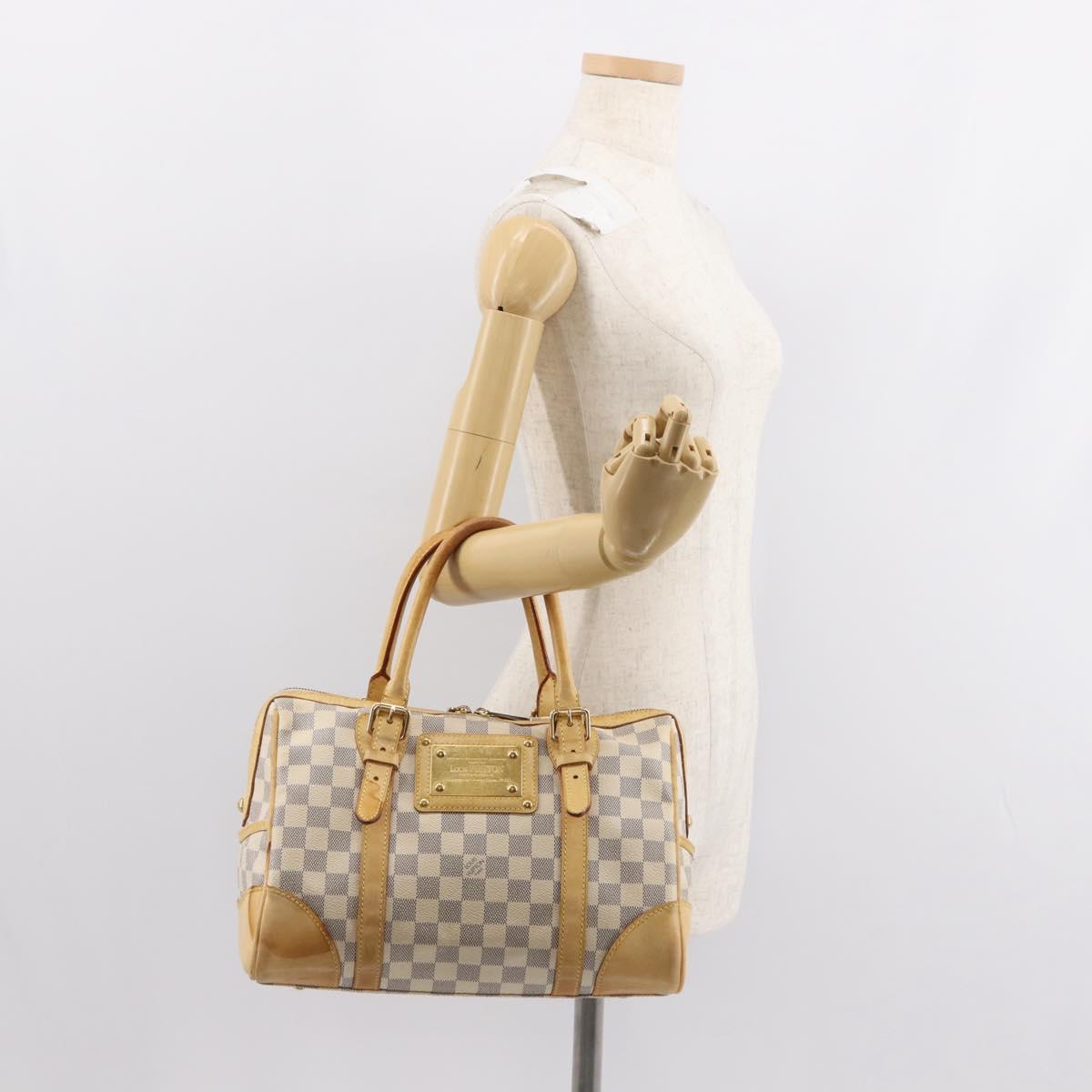LOUIS VUITTON Damier Azur Berkeley Hand Bag N52001 LV Auth 148149