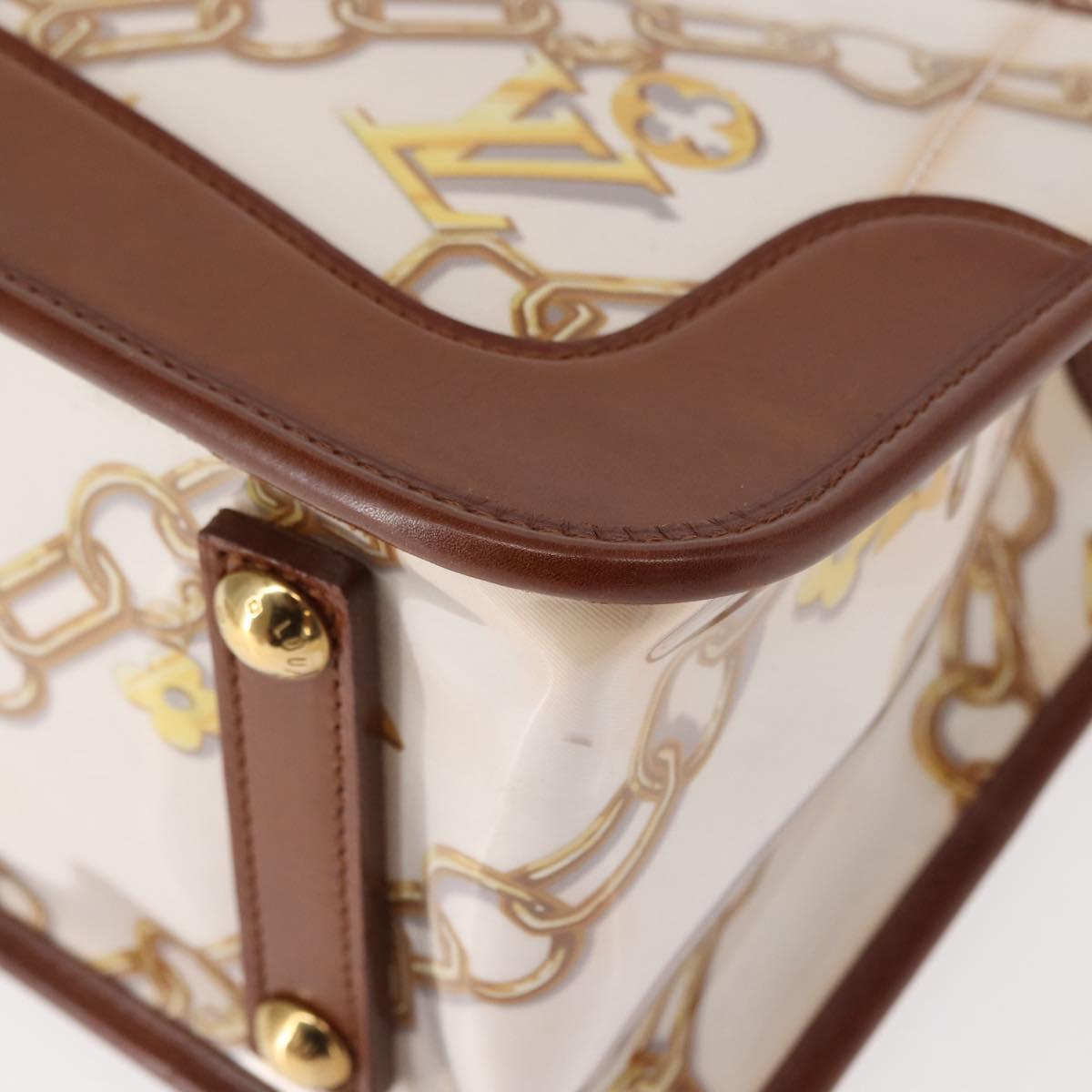 LOUIS VUITTON Monogram Charm Cabas Bron Hand Bag Brown White M95157 Auth 148150
