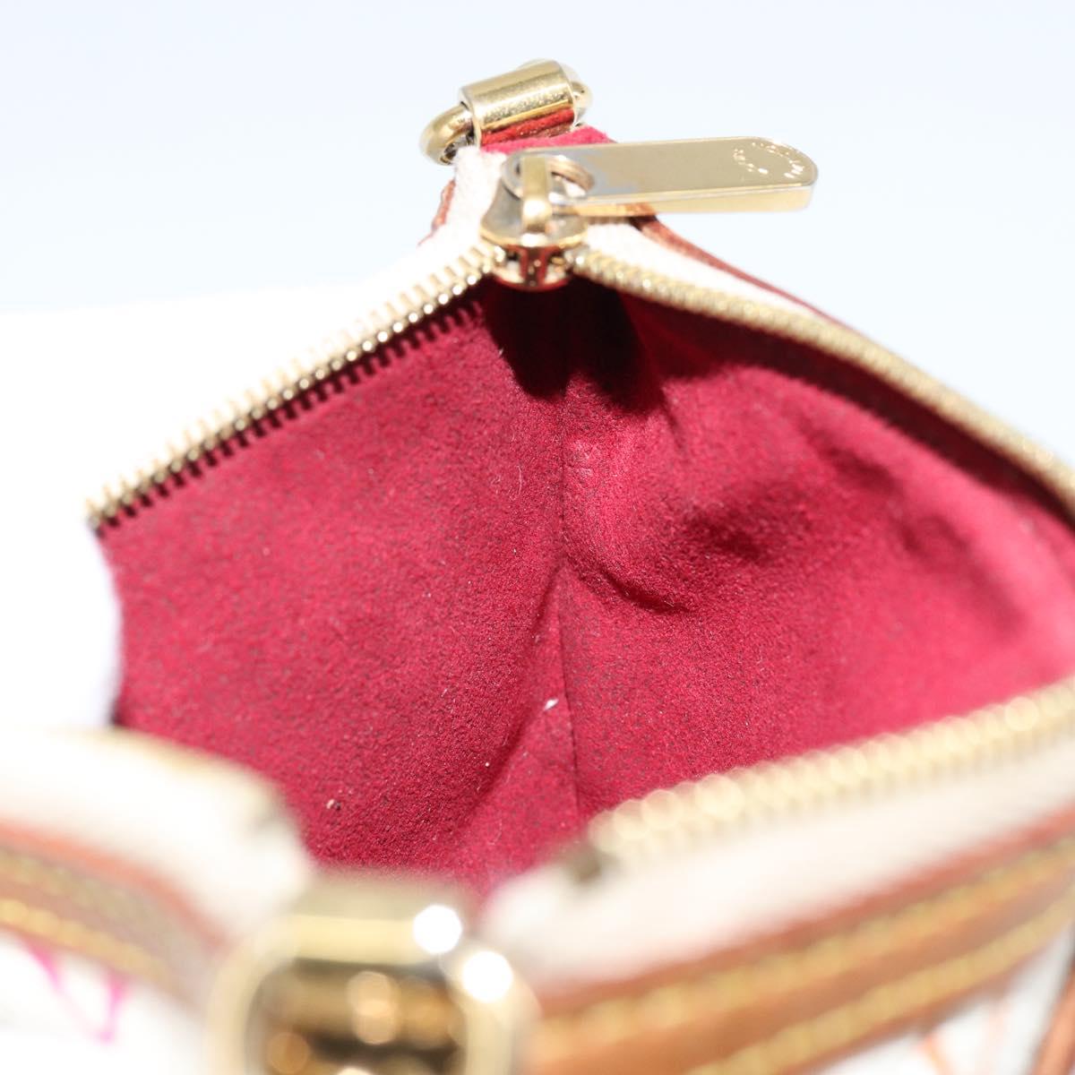 LOUIS VUITTON Multicolor Pochette Mira PM Hand Bag White M60096 LV Auth 148153