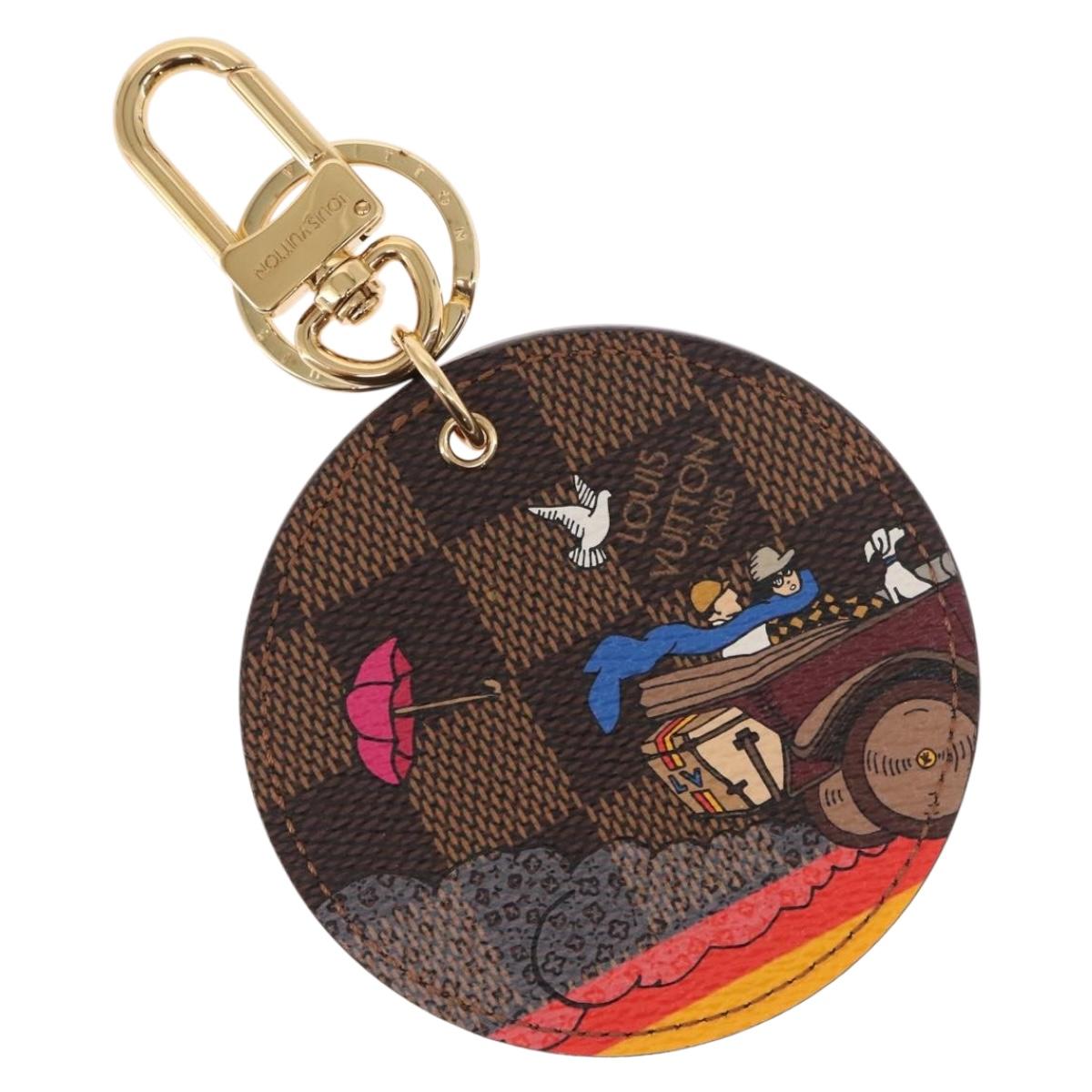 LOUIS VUITTON Damier Ebene Illustrious Travel Bag Charm M65139 LV Auth 148154