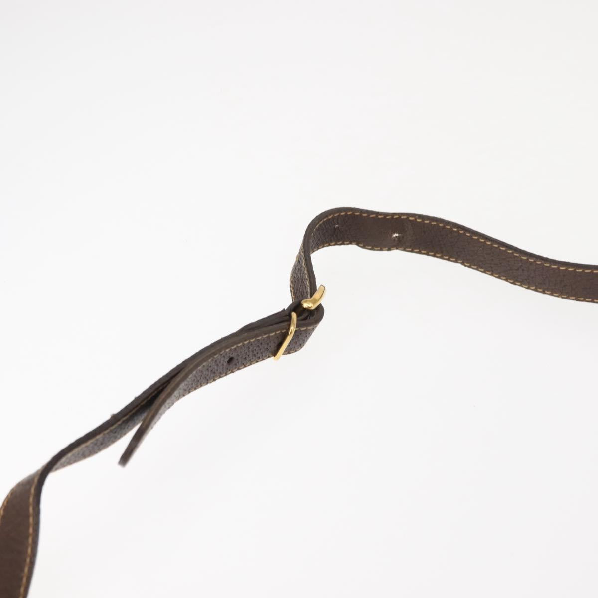 GUCCI GG Supreme Web Sherry Line Shoulder Bag PVC Beige Gold Auth 148158