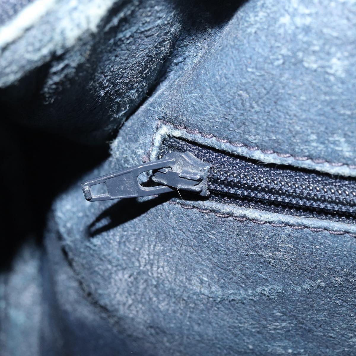 GUCCI GG Supreme Sherry Line Boston Bag PVC Navy Gold Red Auth 148161