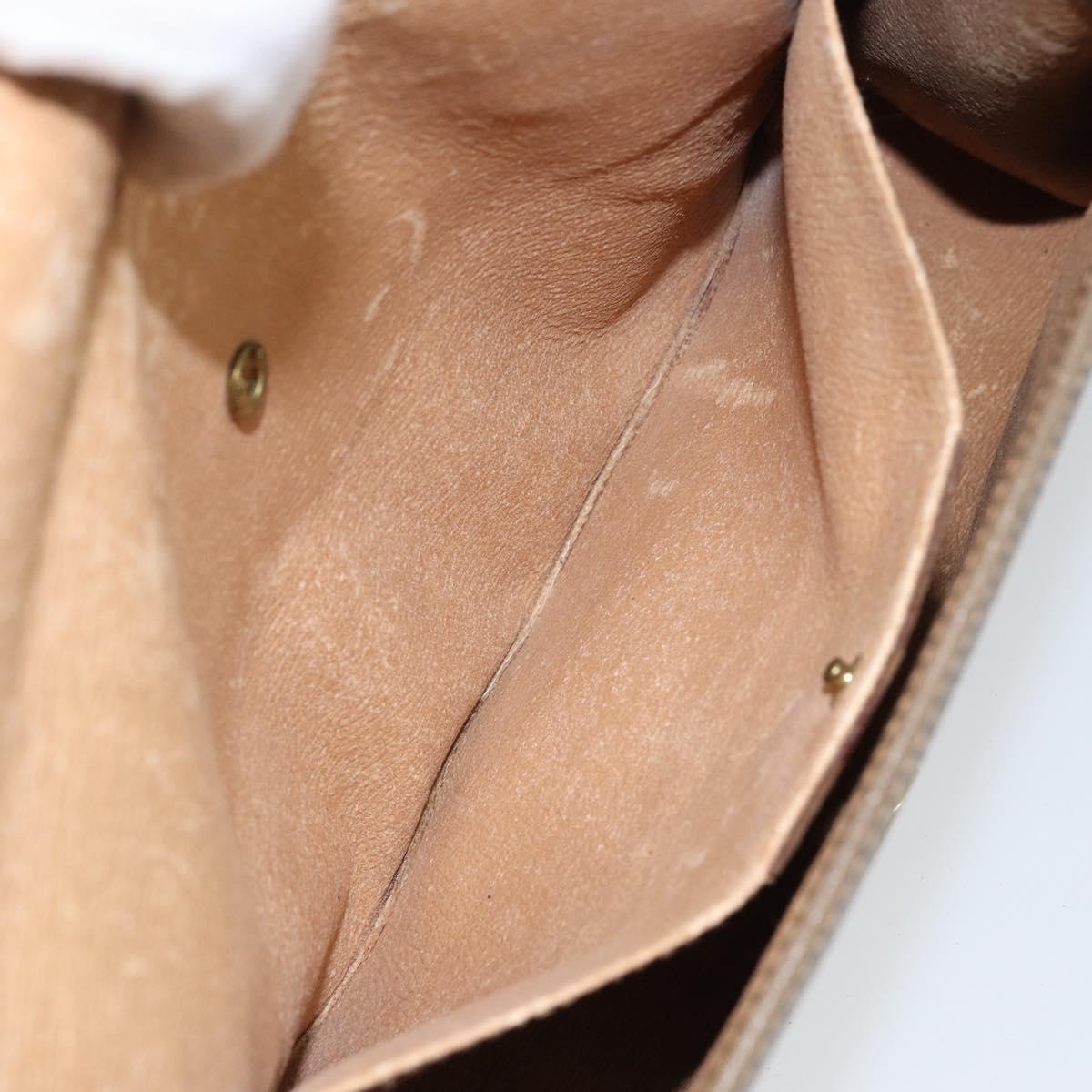 GUCCI GG Supreme Web Sherry Line Clutch Bag PVC Beige Gold 89 01 030 Auth 148162