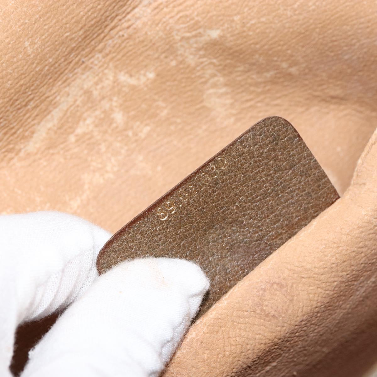 GUCCI GG Supreme Web Sherry Line Clutch Bag PVC Beige Gold 89 01 030 Auth 148162