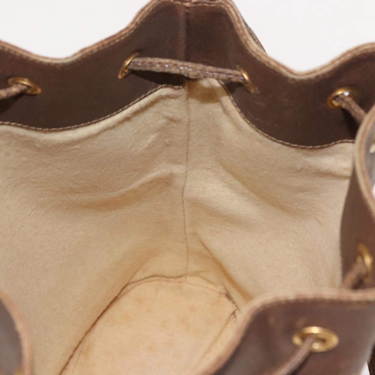 GUCCI GG Supreme Web Sherry Line Bag PVC Beige Gold 41 02 085 Auth 148164