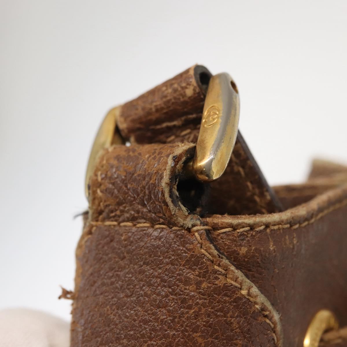 GUCCI GG Supreme Web Sherry Line Bag PVC Beige Gold 41 02 085 Auth 148164