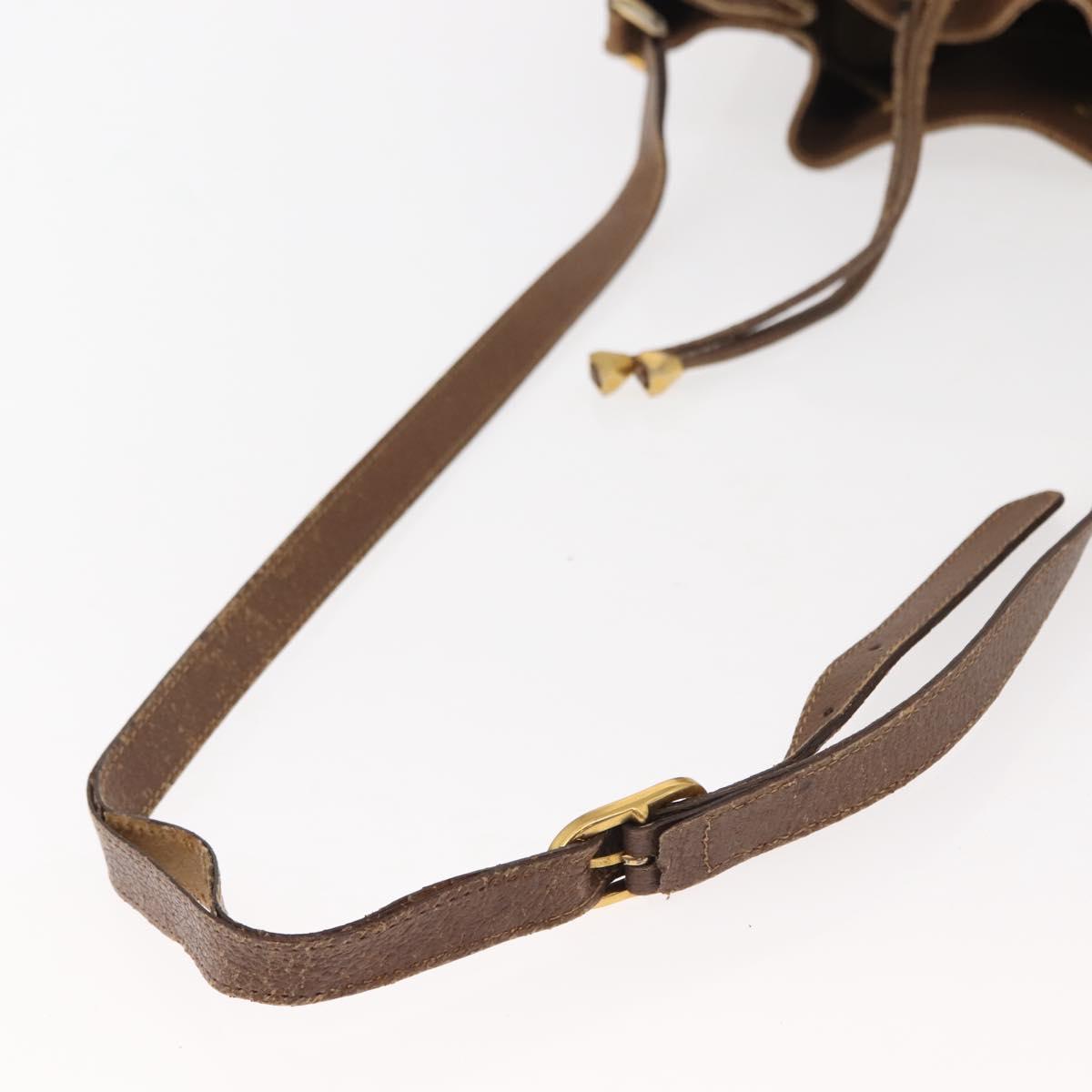 GUCCI GG Supreme Web Sherry Line Bag PVC Beige Gold 41 02 085 Auth 148164