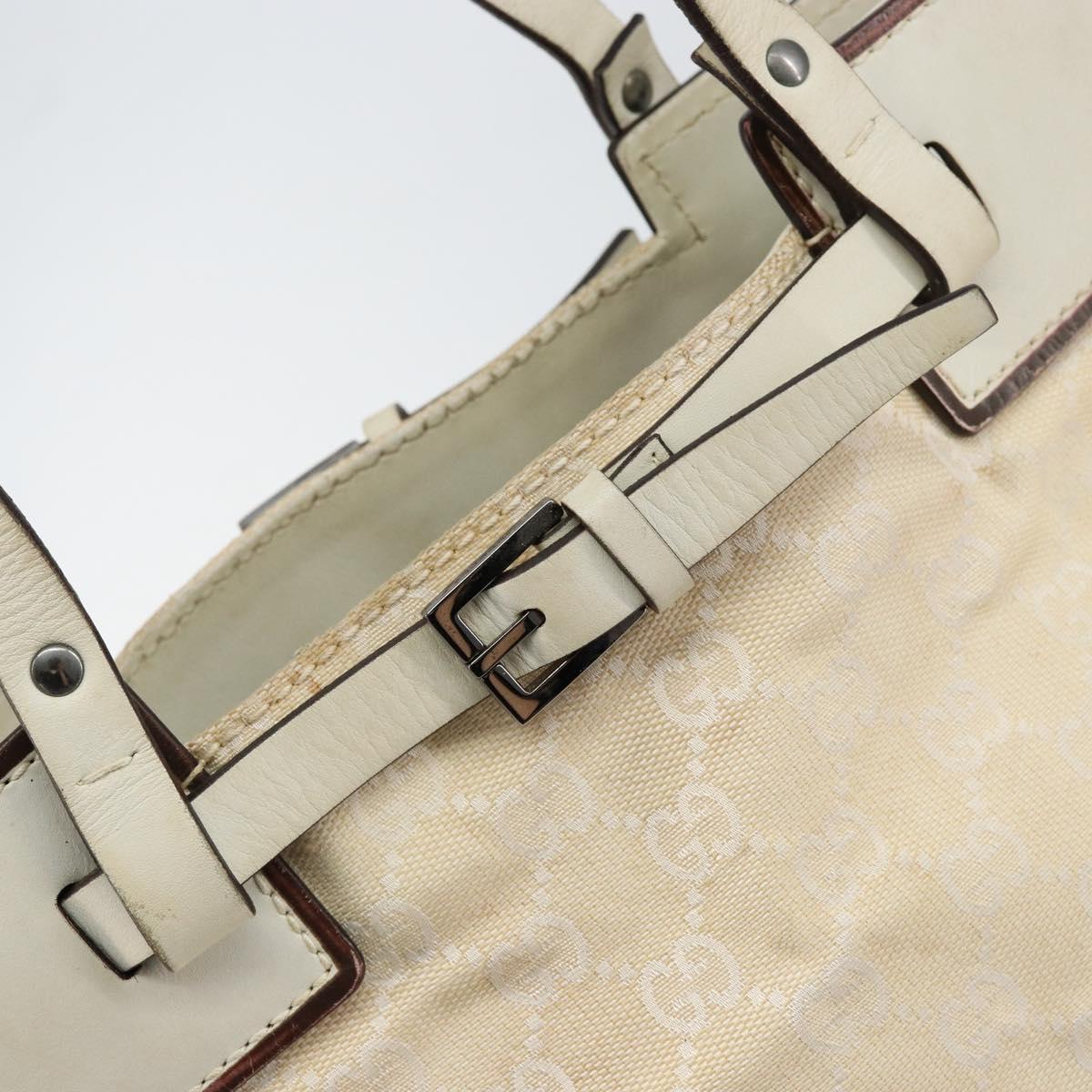 GUCCI GG Canvas Tote Bag Beige 107757 Auth 148167