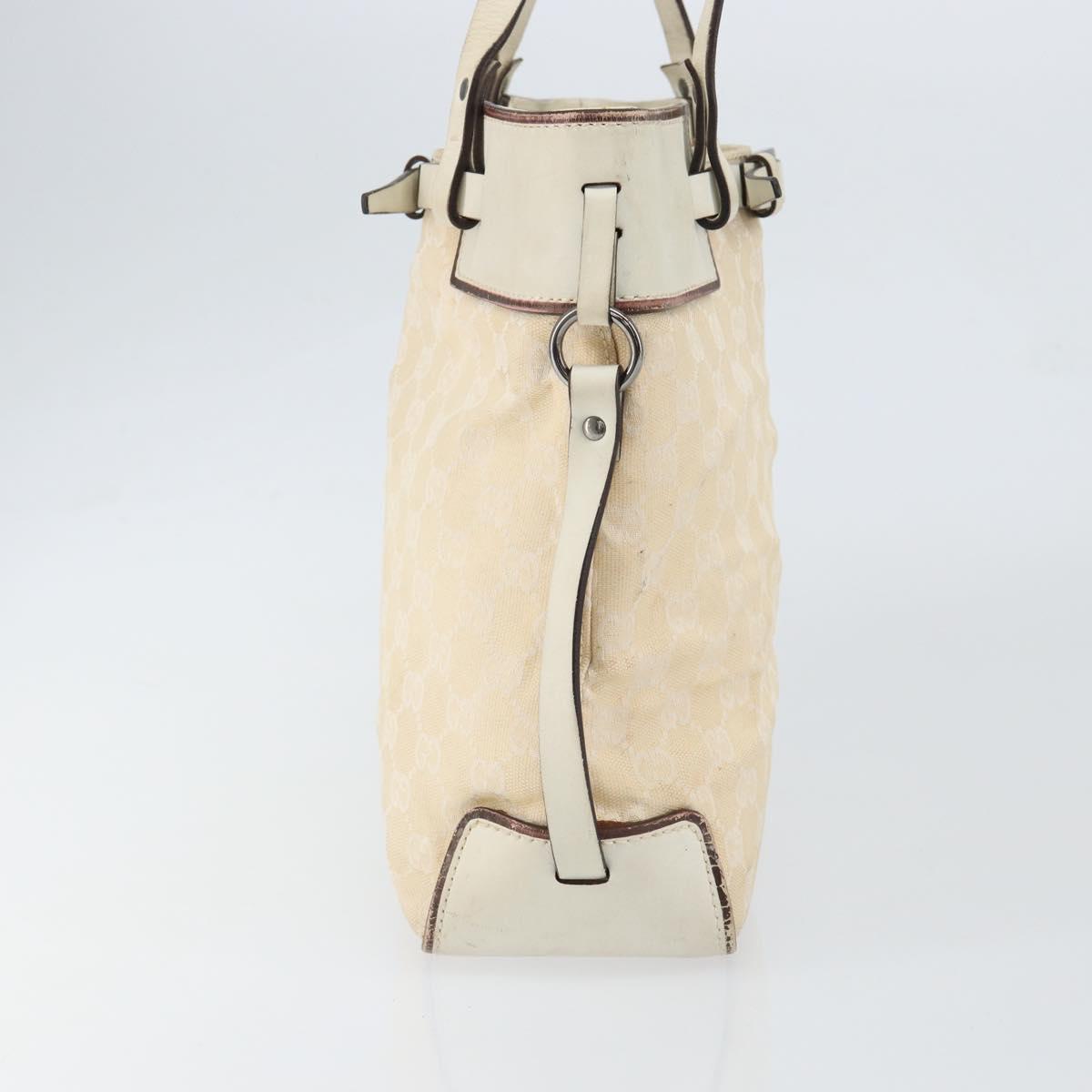 GUCCI GG Canvas Tote Bag Beige 107757 Auth 148167