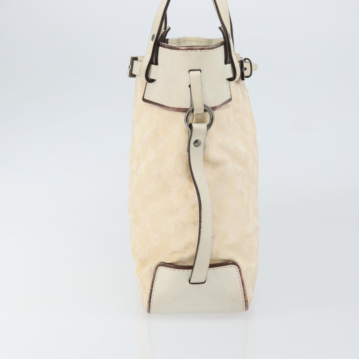GUCCI GG Canvas Tote Bag Beige 107757 Auth 148167