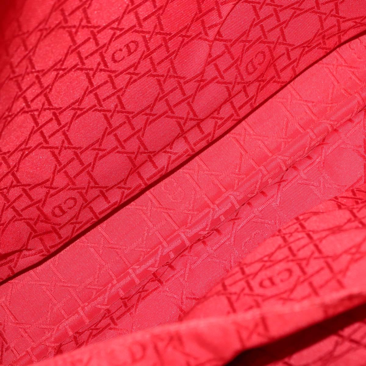 Christian Dior Canage Tote Bag Nylon Black Gold Auth 148174