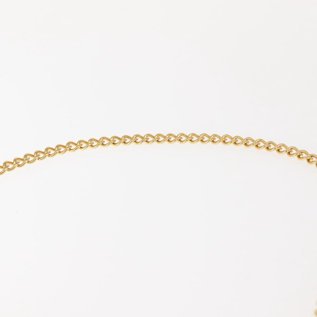 Salvatore Ferragamo Gancini Chain Shoulder Bag Leather Black Gold Auth 148176