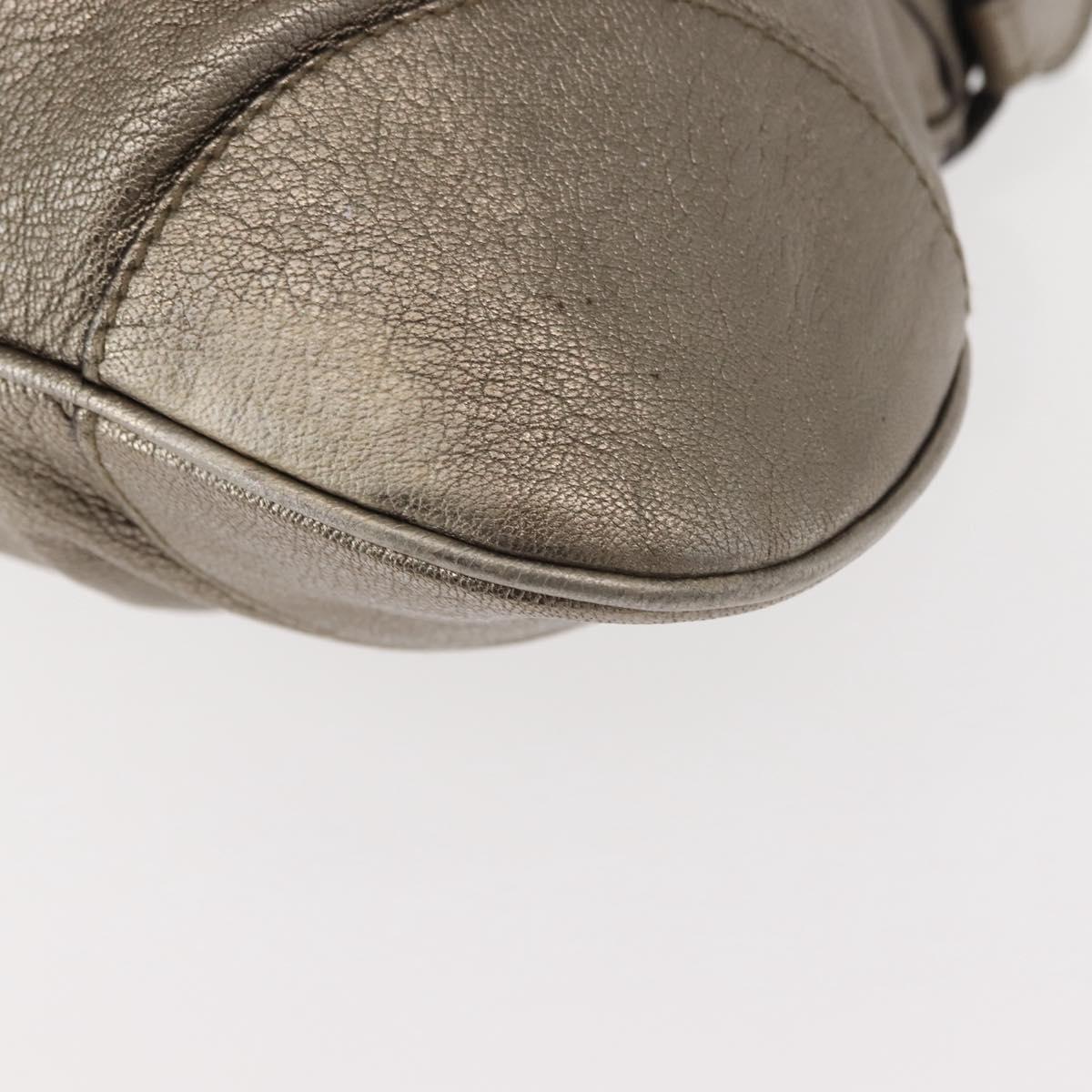 Salvatore Ferragamo Gancini Tote Bag Leather Gold Tone Auth 148181