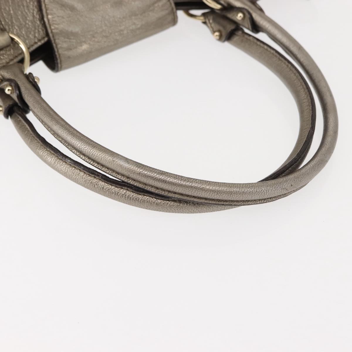 Salvatore Ferragamo Gancini Tote Bag Leather Gold Tone Auth 148181