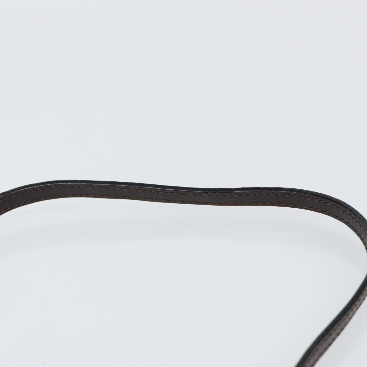 FENDI Zucca Canvas Mamma Baguette Shoulder Bag Black Brown Silver Auth 148188