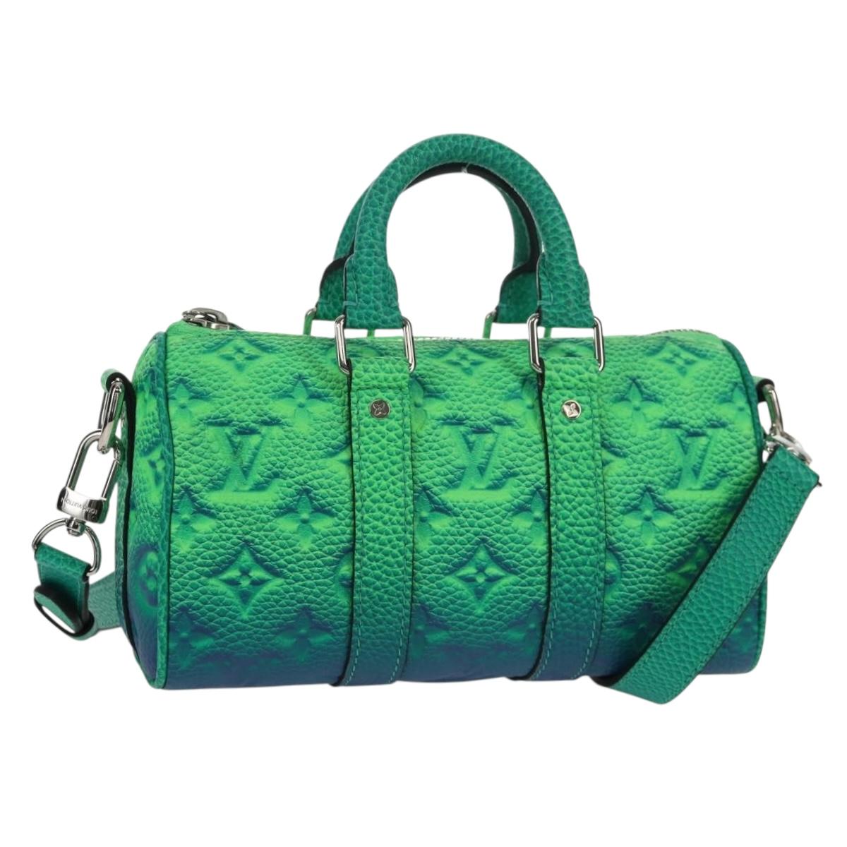 LOUIS VUITTON Monogram Illusion Keepall XS Hand Bag Green M59691 Auth 148207SM