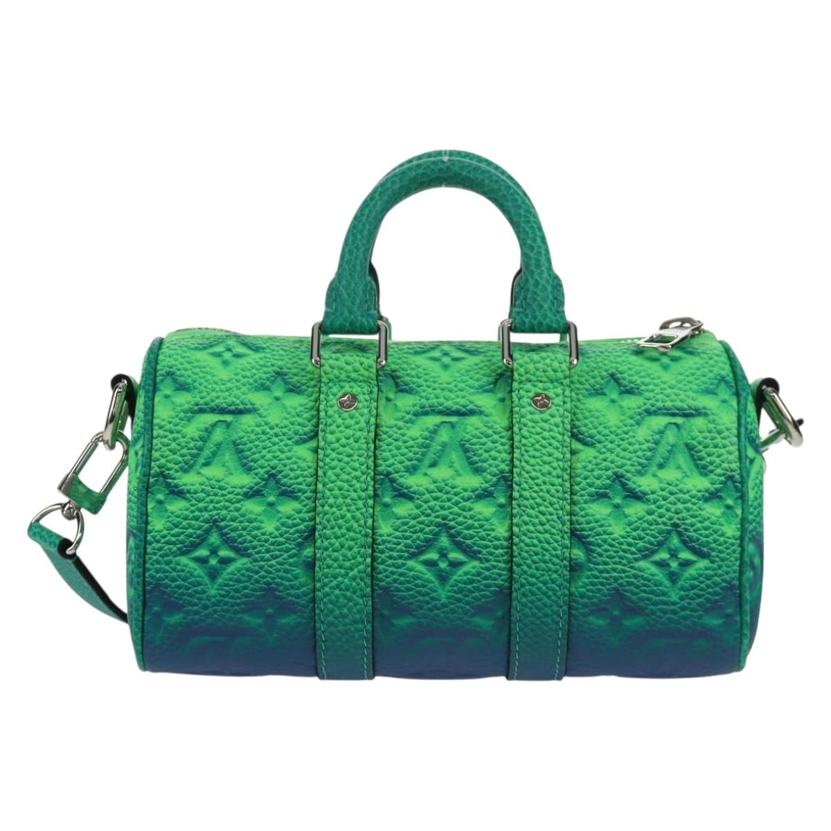 LOUIS VUITTON Monogram Illusion Keepall XS Hand Bag Green M59691 Auth 148207SM