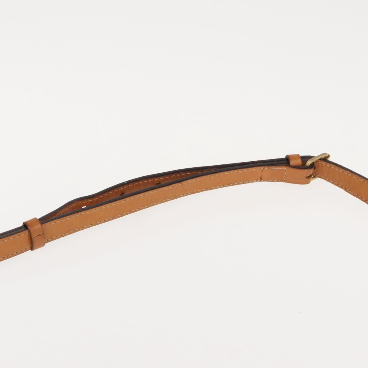 CELINE Macadam Canvas Shoulder Bag PVC Brown Gold Auth 148213