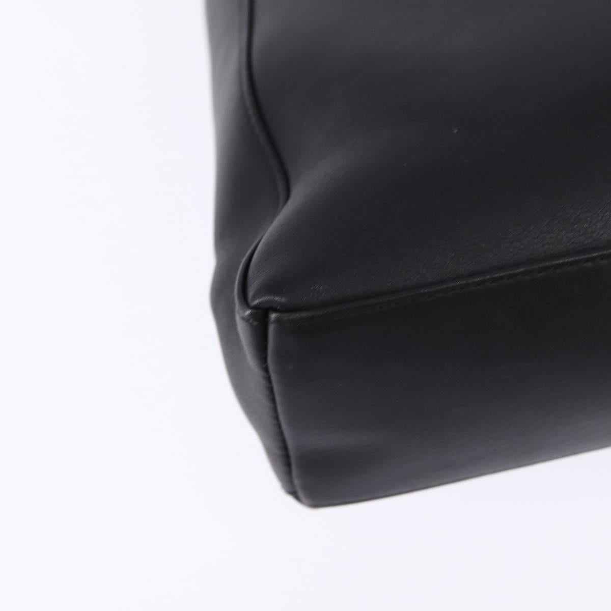 Salvatore Ferragamo Shoulder Bag Leather Black Gold Auth 148231