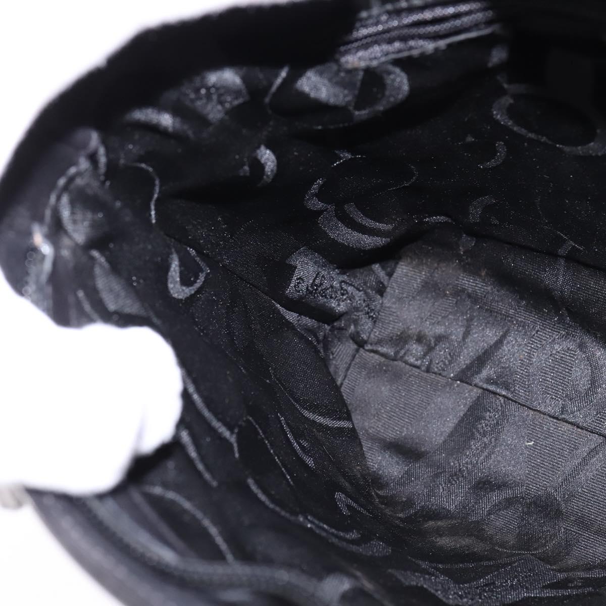 Salvatore Ferragamo Shoulder Bag Leather Black Gold Auth 148231