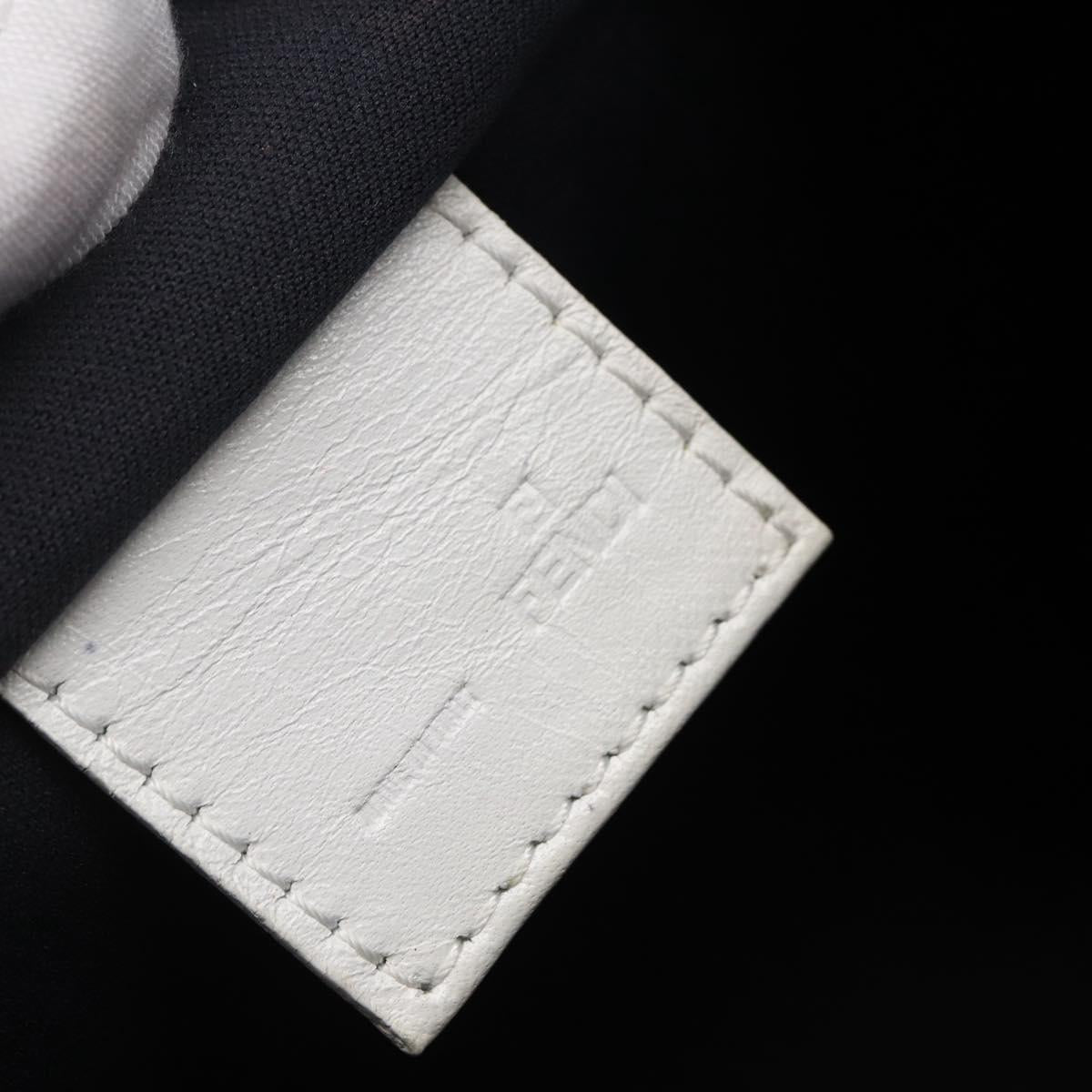 FENDI Zucchino Canvas Hand Bag Navy Auth 148236