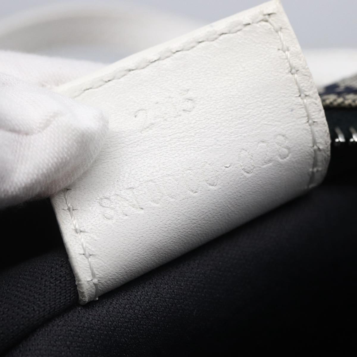 FENDI Zucchino Canvas Hand Bag Navy Auth 148236