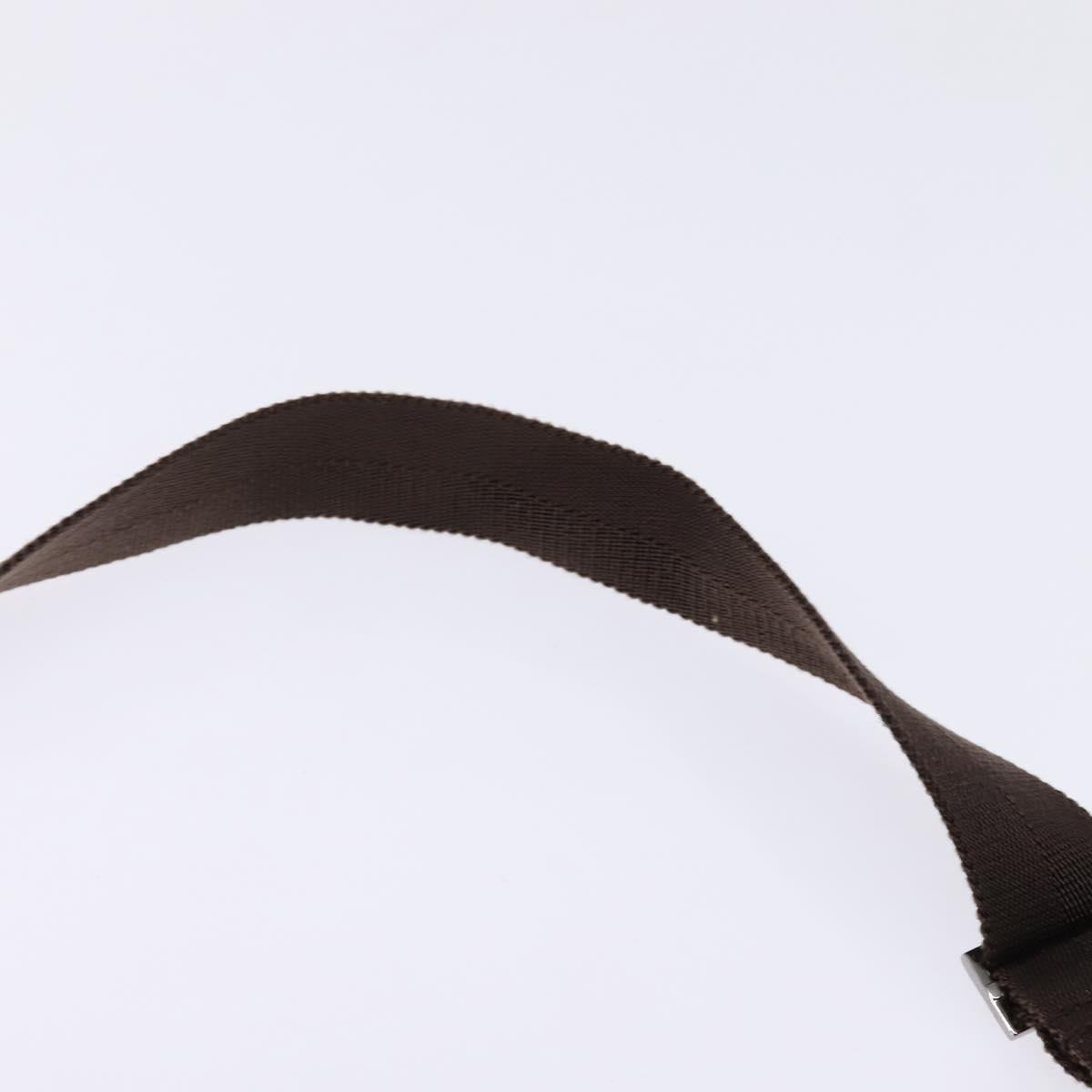 GUCCI GG Canvas Waist bag Beige Silver 28566 Auth 148242