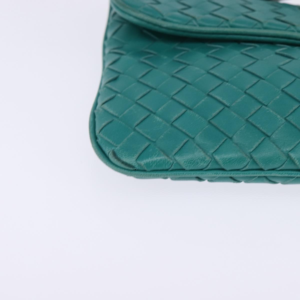 BOTTEGA VENETA INTRECCIATO Bag Leather Turquoise Blue 255549 Auth 148243