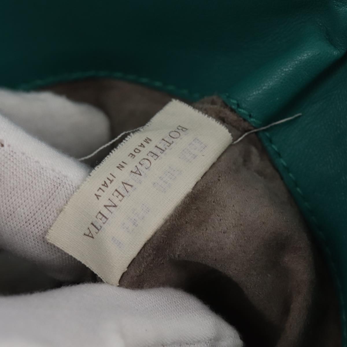 BOTTEGA VENETA INTRECCIATO Bag Leather Turquoise Blue 255549 Auth 148243