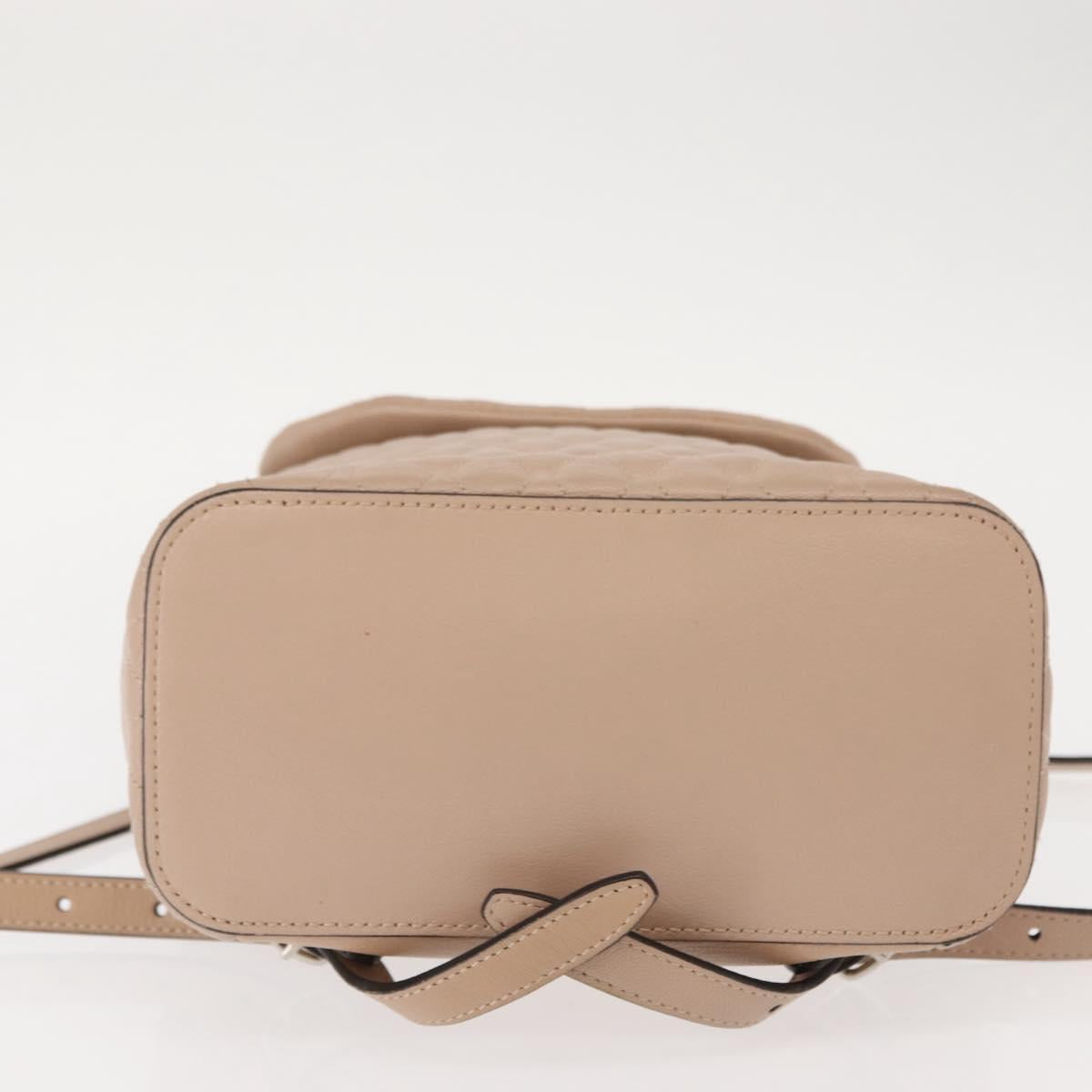 BALLY Backpack Leather Pink Silver Auth 148244